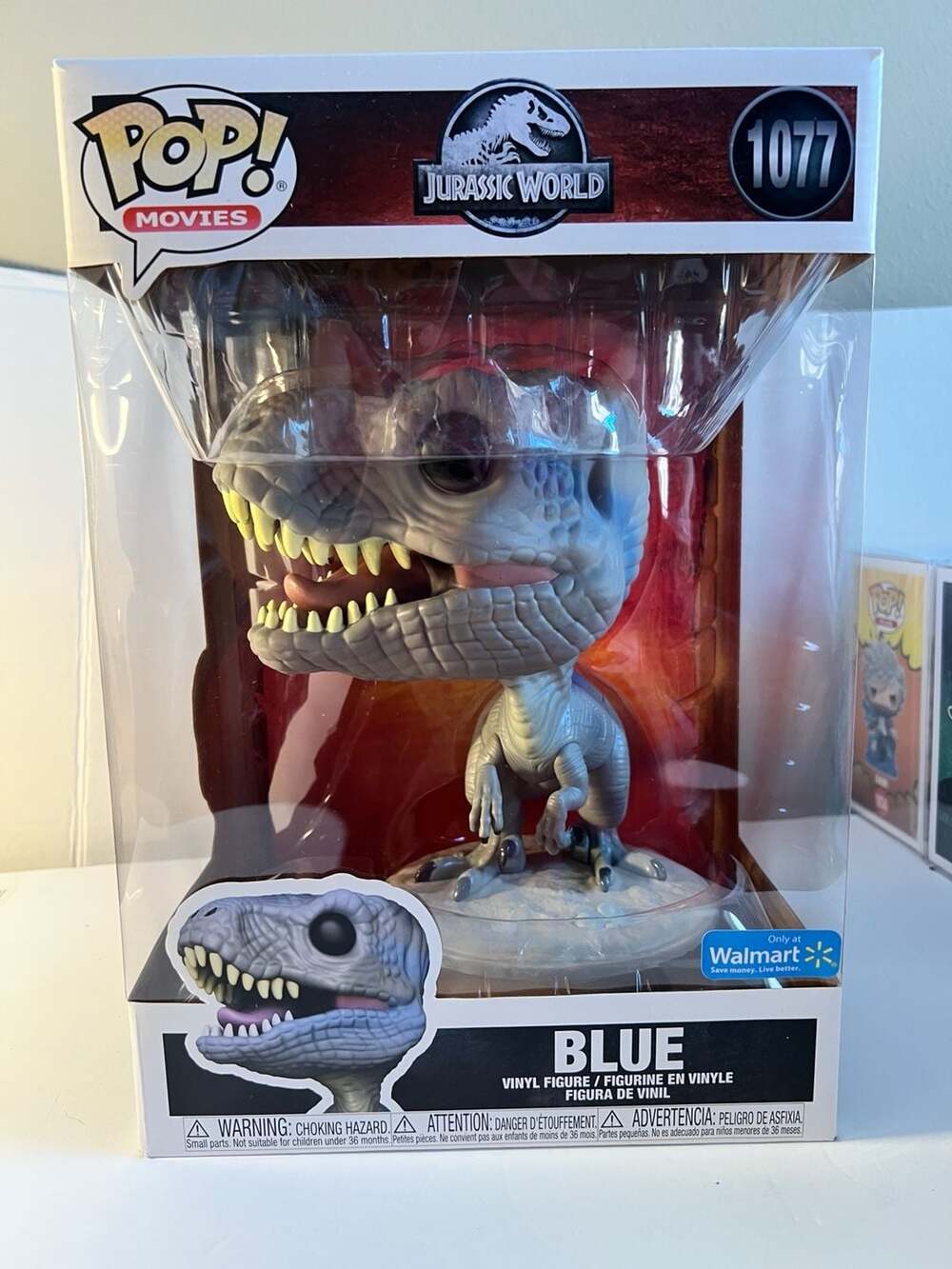 💥Funko POP! Jurassic World 10-Inch Blue Vinyl Figure #1077 Walmart Exclusive